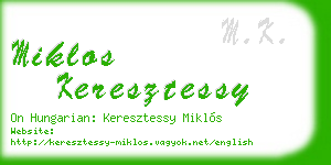 miklos keresztessy business card